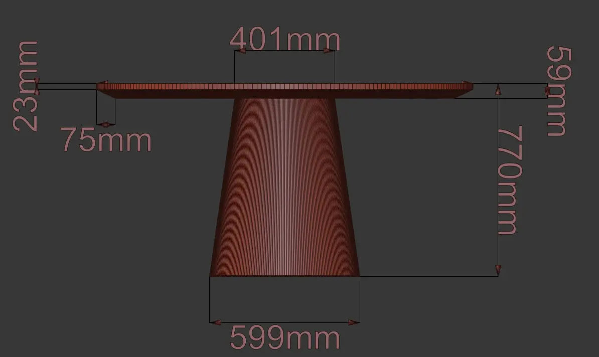 Table ronde en noyer — design sculptural Uniqam Design