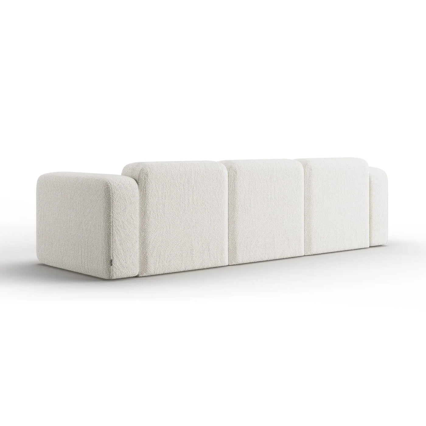 Canapé Modulable 3 Places en Tissu Bouclé Blanc – Design Contemporain Haut de Gamme Uniqam Design