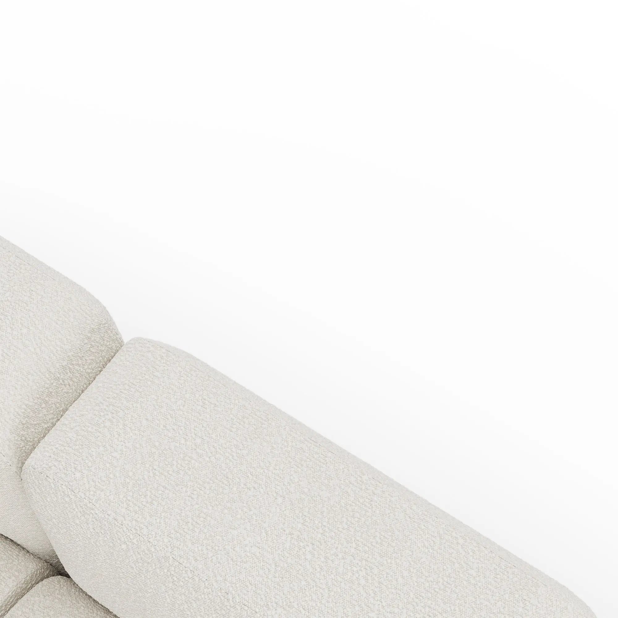 Canapé Modulable 3 Places en Tissu Bouclé Blanc – Design Contemporain Haut de Gamme Uniqam Design