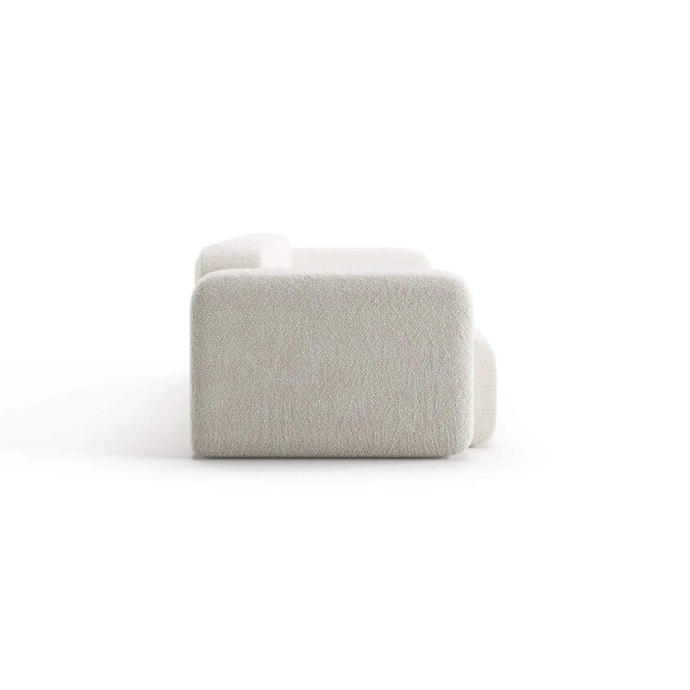 Canapé Modulable 3 Places en Tissu Bouclé Blanc – Design Contemporain Haut de Gamme Uniqam Design