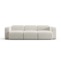 Canapé Modulable 3 Places en Tissu Bouclé Blanc – Design Contemporain Haut de Gamme Uniqam Design
