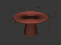 Table ronde en noyer — design sculptural Uniqam Design