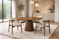 Table ronde en noyer — design sculptural